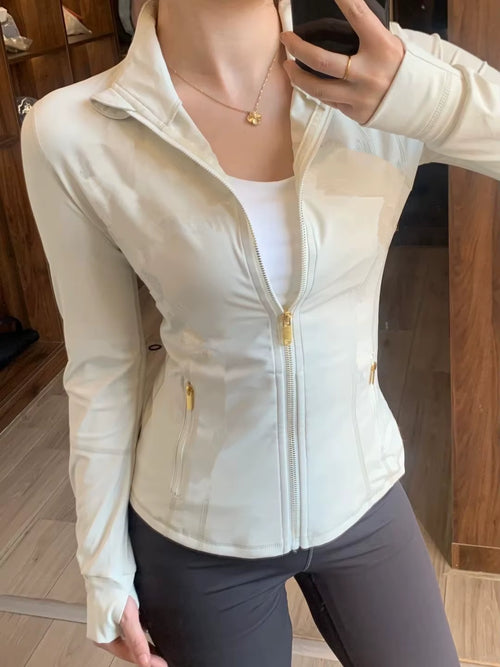 Lulu Yoga Jacket High Quality Wholesale Clothing Custom Logo Manufacturer OEM Active Wear Branded Lulu Yoga Jackets Women